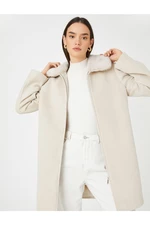 Koton Plush Zippered Coat