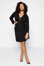 Trendyol Curve Black Cut Out Detailed Woven Dress