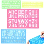 4 Pcs Letter Template Set Household Spray Stencils Reusable Printing Toys Toddler Plastic Multicolor