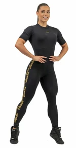 Nebbia Workout Jumpsuit INTENSE Focus Black/Gold XS Pantaloni fitness