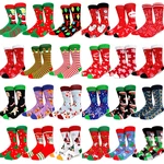 2023 Christmas Socks Tree Snow Elk Cotton PEONFLY Winter Happy Christmas Socks Gift Men Funny New Year Santa Claus