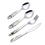 4pcs/set Baby Spoon Food Feeding Fork Knife Utensils Set Stainless Steel Kids Learning Eating Habit Children Tableware