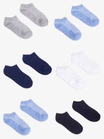 Yoclub Kids's Boys' Ankle Thin Cotton Socks Basic Plain Colours 6-Pack SKS-0027C-0000-003