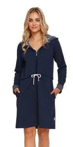 Doctor Nap Woman's Bathrobe SMZ.5241 Navy Blue