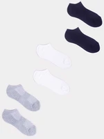 Yoclub Unisex's Ankle Thin Cotton Socks Patterns Colours 3-Pack SKS-0094U-0000