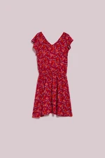 WOMEN'S DRESS L-SU-4058 STRAWBERRY