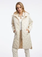 Orsay Beige Women's Long Quilted Cardigan - Women