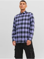 Purple Mens Plaid Shirt Jack & Jones Joshua - Men