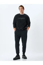 Koton Washable Sweatpants Pocket Detailed Tied Waist Cotton Blend