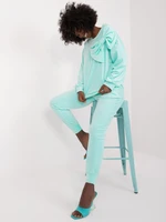 Mint, casual women's velvet set