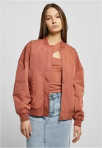 Dámská terakotová bunda Recycled Oversized Light Bomber Jacket