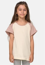 Girls Contrast Raglan Tee whitesand/duskrose