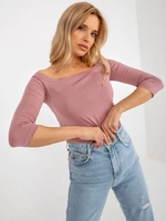 Dusty pink Spanish cotton blouse BASIC FEEL GOOD