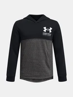 Čierna športová mikina Under Armour UA Boys Rival Terry Hoodie