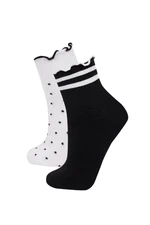 DEFACTO Women's 2-Pack Cotton Ankle Socks