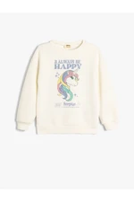 Koton Unicorn Sweatshirt Long Sleeve Crew Neck Raised Cotton