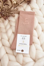 Women's plain socks with pink lettering