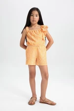 DEFACTO Girl's Crinkle Strap Blouse Shorts 2-Piece Set