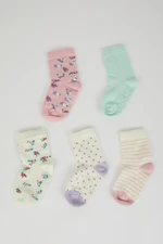 DEFACTO Baby Girl Seamless 5-Piece Cotton Long Socks