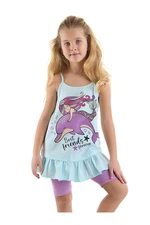 Denokids Best Friends Girl's Strappy Summer Tunic T-shirt Tights Set