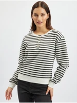 Orsay Black & White Ladies Striped Sweatshirt - Women