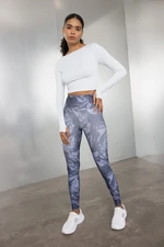 DeFactoFit Patterned Waist-Wrapping Sports Tights