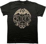 Queen Maglietta Floral Crest Mono Unisex Black L