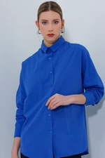 Bigdart 3900 Oversize Long Basic Shirt - B.blue