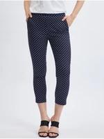 Orsay Dark blue women's three-quarter polka dot trousers - Ladies