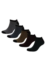 DEFACTO Men's 5-Pack Cotton Ankle Socks