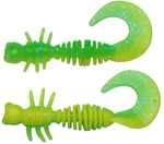 Berkley gumová nástraha powerbait power curly spring green sunshine yellow -  5,5 cm 10 ks