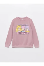 LC Waikiki Crew Neck Printed Long Sleeve Girl's Sweatshirt