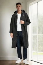 89028 Dewberry Waterproof Windproof Mens Raincoat-BLACK