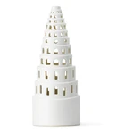 Biały ceramiczny świecznik świąteczny Kähler Design Lighthouse, ø 9 cm