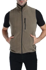 79233 Dewberry Ghsy Multi-Pocket Fleece Mens Vest-Khaki