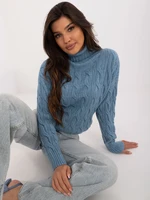 Blue women's turtleneck