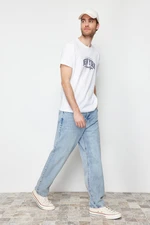 Trendyol Blue Baggy/90's Straight Fit Jeans Loose Denim Trousers