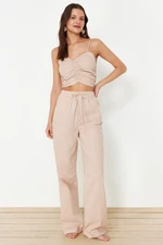 Trendyol Mink Woven Blouse Trousers Set