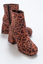 LuviShoes Lesley Brown Patterned Women's Boots