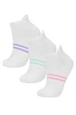 DEFACTO Woman's 3-Piece Cotton Booties Socks