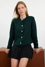 Trendyol Emerald Green Alap kötöttáru Cardigan