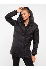 LC Waikiki Hooded Plain Long Sleeve Women's Puffer Coat