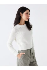 LC Waikiki Crew Neck Self-Patterned Long Sleeve Women's Knitwear Sweater