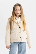 DEFACTO Girls Waterproof Hooded Coat