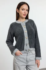 Trendyol Anthracite Knitted Cardigan