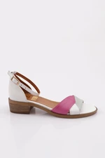 DGN 701 Women's Low-Heeled Sandals with Ankle Straps.