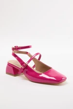 Trendyol Fuchsia Mary Jane Ankle-Tie Square Toe Women's High Heel Shoes