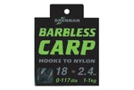 Drennan návazce Barbless Carp vel.18 / 2lb 12oz