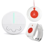 Home Emergency Button Caregiver Pager for Elderly Patient Personal Care Home Alert Nurse Call Receivers+SOS Call Button