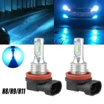 NEW-Super Bright H8 H9 H11 LED Headlight Bulb Kit HIGH/LOW Beam Light 8000LM 8000K Ice Blue 80W